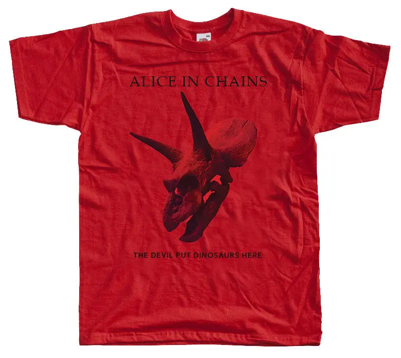 Alice In Chains The Devil Put Dinosaurs Here RED T shirt S 3XL 100