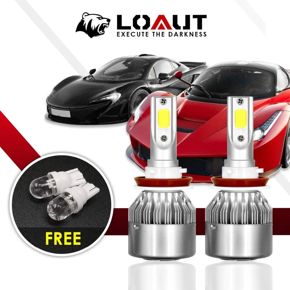 

Super Bright H11 Led Lamp H1 H3 H4 LED Headlight H7 H8 H9 H11 9005 HB3 9006 HB4 Car Light 12V C6 72W 6000K COB Hi Low Beam