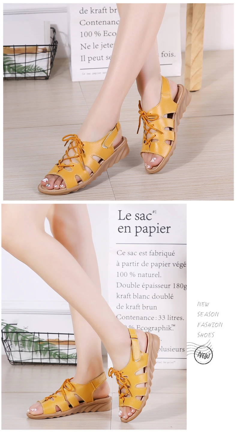 WDZKN/ Летняя обувь; женские сандалии-гладиаторы из натуральной кожи; сандалии на плоской подошве; женские сандалии с открытым носком; Sandalia Gladiadora