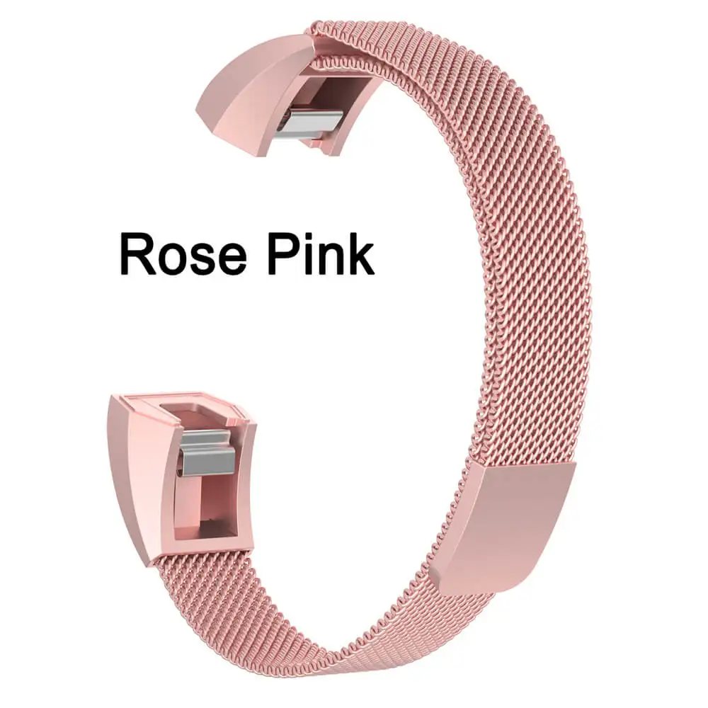 Новая замена нержавеющая сталь магнитный Миланский Ремешок Браслет Для Fitbit Alta HR ACE Премиум 316L нержавеющая сталь - Цвет: rose pink