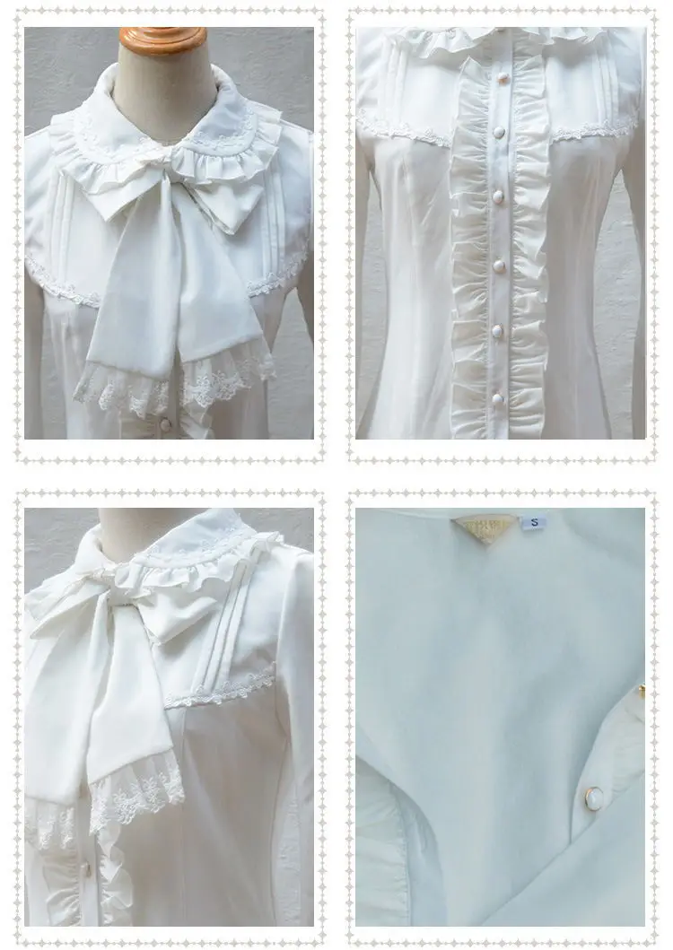 S-XL-Winter-Warm-Fleece-Lined-Full-sleeve-Chiffon-Shirts-Lace-Tie-Ruffles-Women-Elegant-Empire_