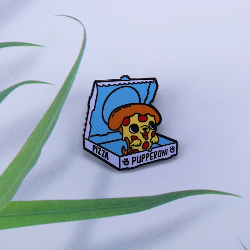 

Pizza Puppy Pug Dog Lover Pepperoni Pupperoni Pun Fun Enamel Pin