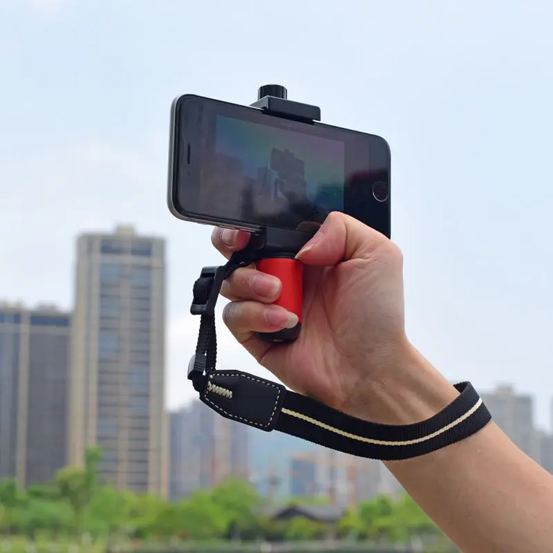 Smartphone Grip Handle Rig w/ Wrist Strap, Tripod Mount Adapter For iPhone, Sams Smartphone Grip Handle Rig w/ Wrist Strap, Tripod Mount Adapter For iPhone, Sams