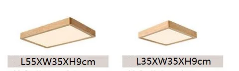 Простой деревянный светодиодный потолочный светильник Прямоугольные квадратные креативные светильники для гостиной спальни отеля потолочные светильники ZA