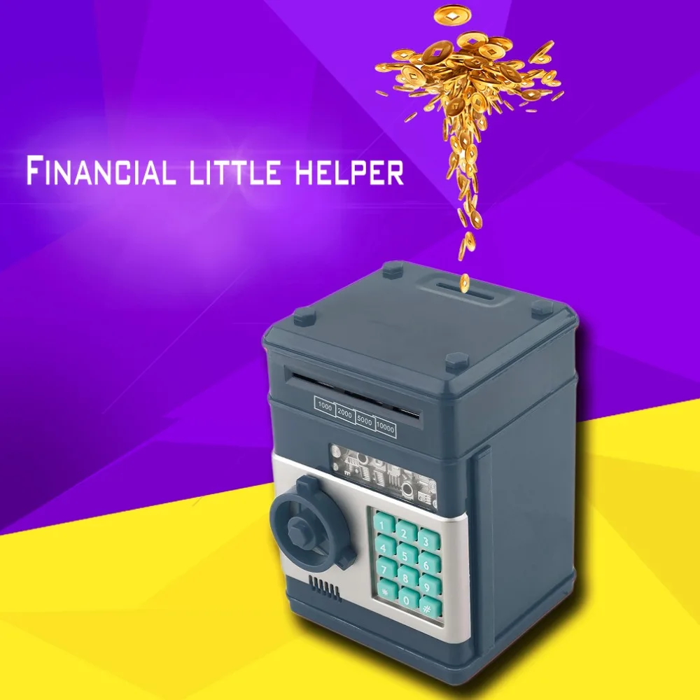 2017 7 farben Kinder Elektronische Geld Safe Passwort Sparkasse ATM für Münzen und Rechnungen Code Schlüssel Fall system Geld Sparen box