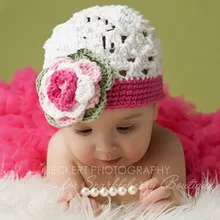 Для мальчиков ясельного возраста для маленьких девочек шапочка костюм цветок Шапки шапки Наборы для ухода за кожей с Подставки для фотографий вязать крючком deg