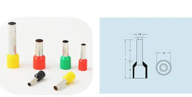 E10-18 изоляционные трубки изолированные Клеммы 10 мм2 7AWG кабель провода разъем изоляционный обжимной