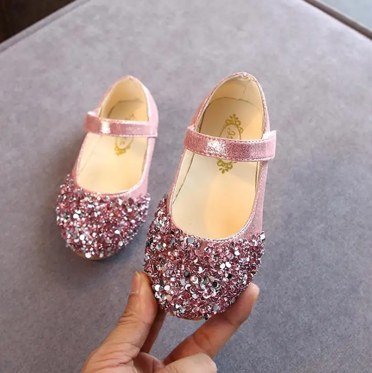 Новинка; обувь для девочек; обувь mary janes на плоской подошве с бусинами; обувь принцессы; детская танцевальная обувь; детская Свадебная обувь; цвет золотой - Цвет: picture color