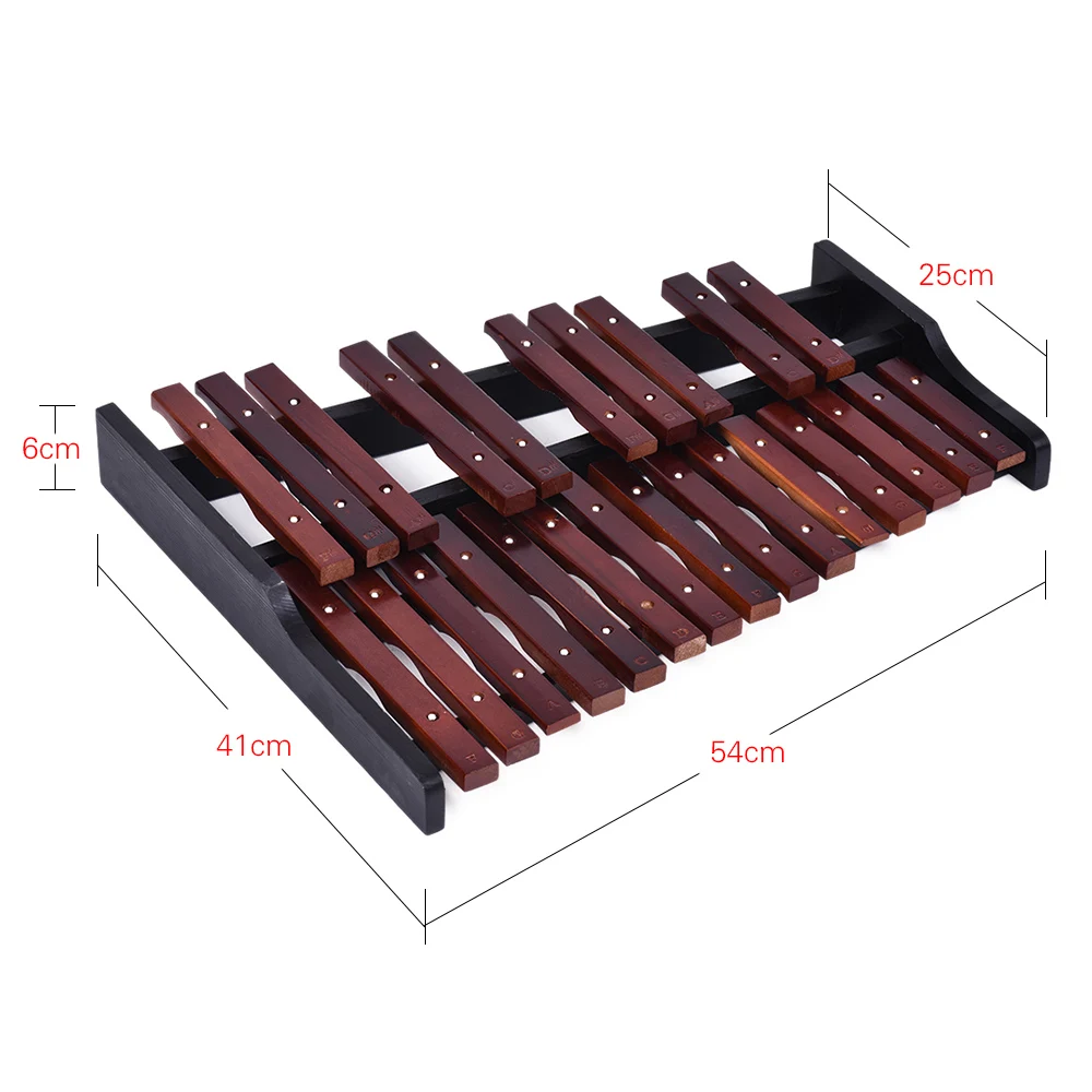 25 нот деревянный ксилофон перкуссия образовательный музыкальный инструмент подарок с 2 молотками