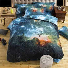 3d Galaxy literie Lits/Reine Taille Univers L’espace À Thème Couvre-lit 2 pcs/3 pcs/4 pcs Linge de Lit Draps Housse de Couette Ensemble