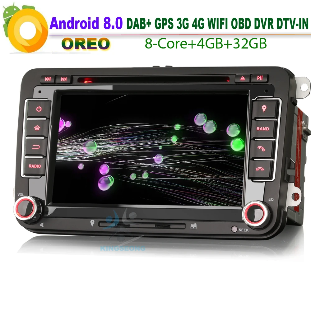 7 "Android 8,0 DAB + 8-Core Sat Nav WiFi 3g gps DVR DTV-IN Bluetooth стерео BT DVD CD автомагнитолы для SKODA Octavia Limousine