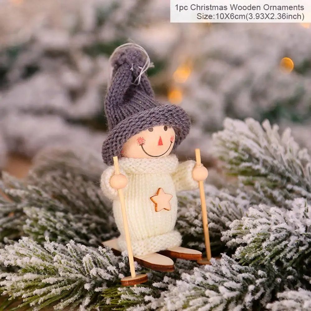 QIFU милая кукла-ангел, лыжная подвеска, рождественские украшения для дома, рождественские украшения на елку, рождественские подарки, Рождественская вечеринка - Цвет: Christmas Doll 12