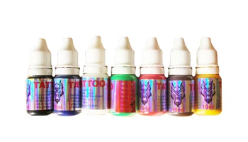 

7pcs/lot cosmetic pigment 10ml/bottle tattoo ink permanent set colors tattoo supplies tattoo paint kit