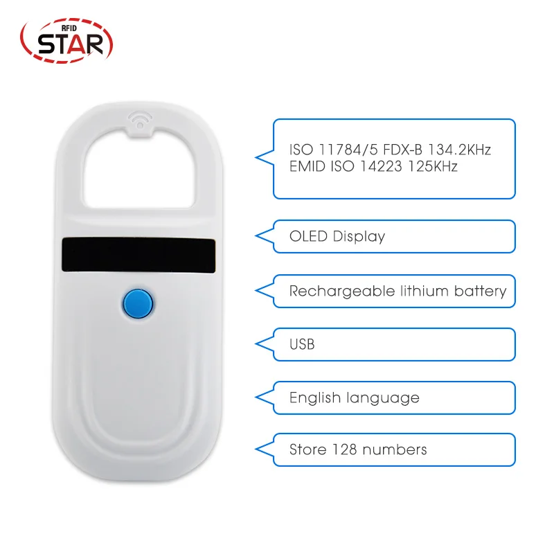 Rfid считыватель портативный 134 2 кГц ISO11784|reader|reader rfidreader usb |