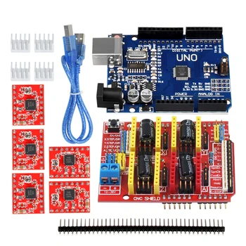 

3d Printer Motherboard Kit A4988 Driver CNC Shield Expansion Board +UNO R3 CH340+a4988/8825 driver