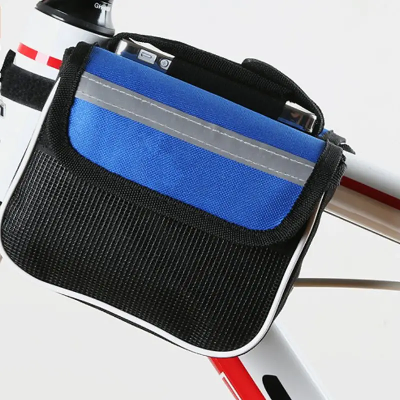 

Bike Saddle Bicycle Front Tube Bag Pouch Cycling Frame Pannier 2 Sides Pack Travel Storage Bag