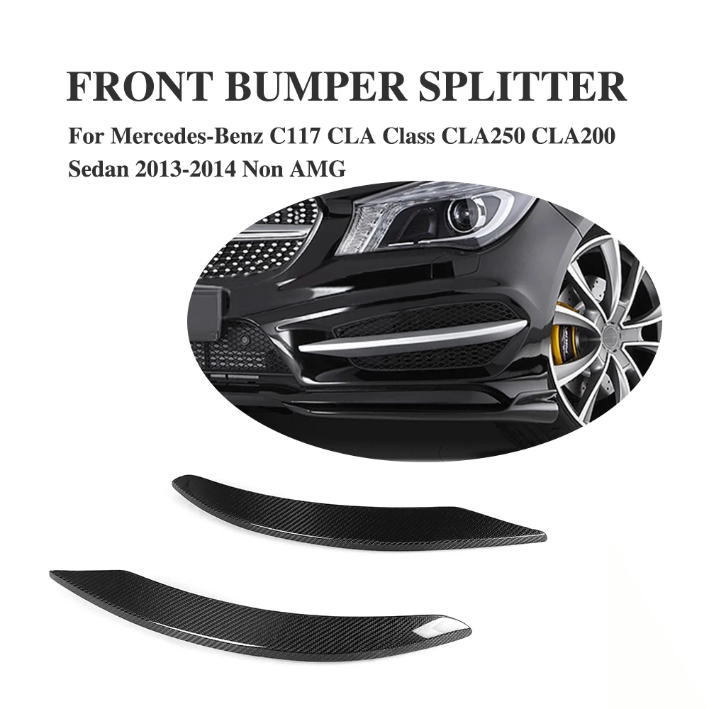 2PCS Carbon Fiber Fender Trims Side Bumper Decoration for Mercedes Benz