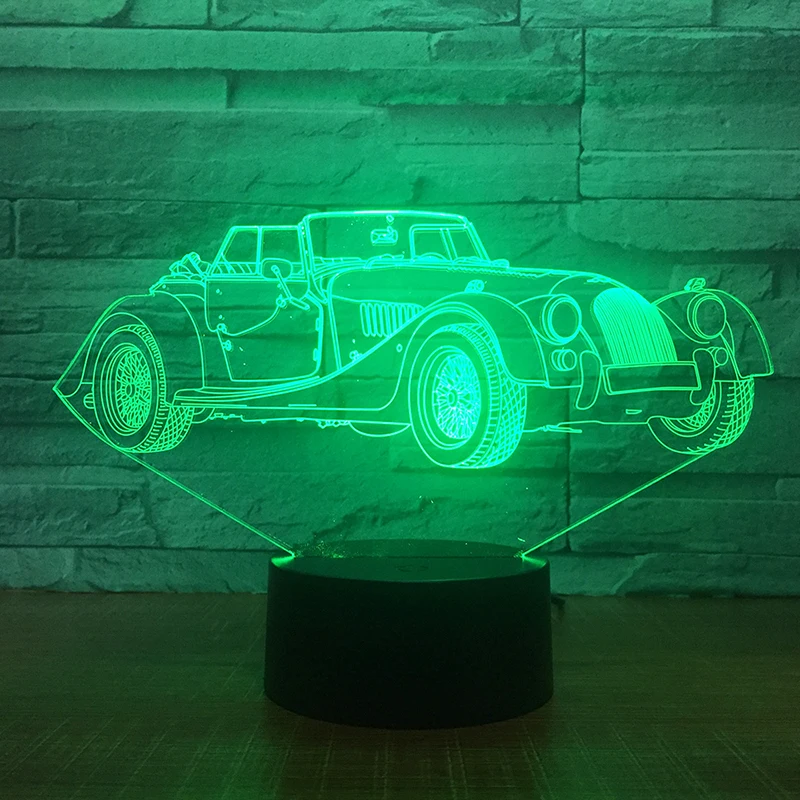 Автомобильная 3D светодиодсветодиодный настольная лампа светильник с сенсорным