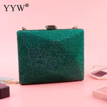 Сумка с цепочкой, женская вечерняя сумочка, клатч, кошелек, зеленый ночной клатч, высокое качество, вечерние сумки через плечо, сумки через плечо, sac a dos