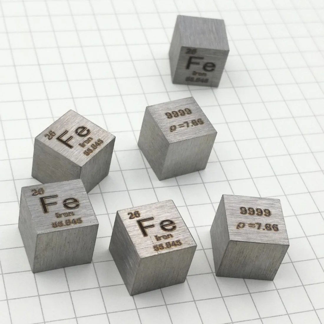  High Pure 10 x 10 x 10mm Wiredrawing High Purity 4N Ferrum Cube Periodic Table Of Elements Cube(Fe≥