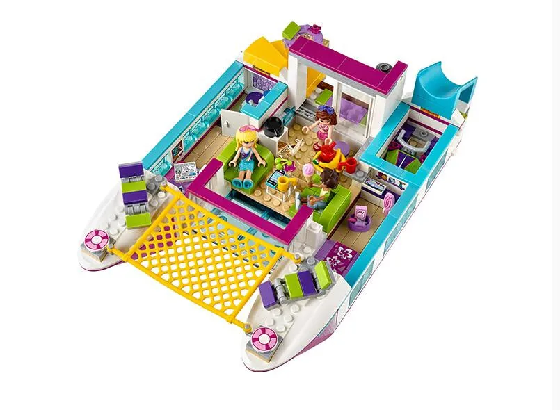Lepin-01038-Friends-Girl-Series-651pcs-Building-Blocks-toys-Sunshine-Catamaran-kids-Bricks-toy-girl-gifts (2)