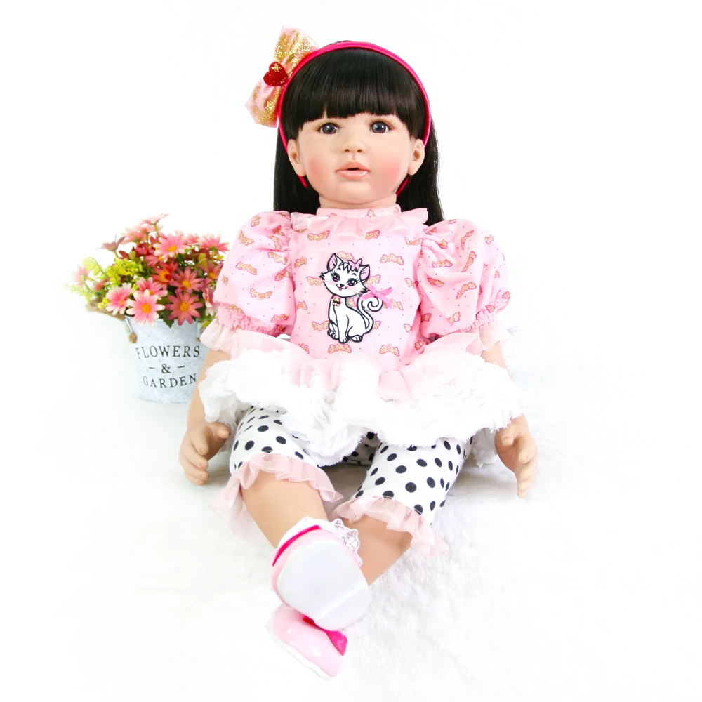 Veritable Doux Bebe Poupees Rose Chaton Princesse Poupee 60cm Silicone Reborn Boneca Pour Filles Enfants Jouets Educatifs Cadeaux De Noel Aliexpress