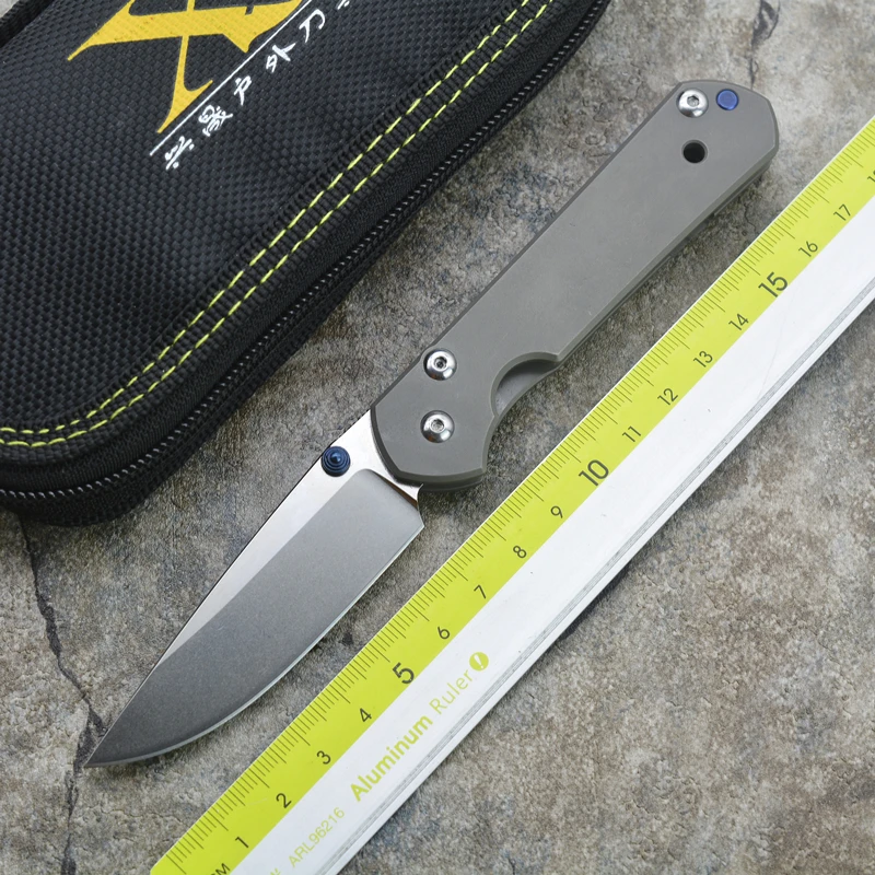 

Small sebenza 21 flip folding knife bearing D2 blade TC4 titanium handle camping multipurpose hunting EDC tools