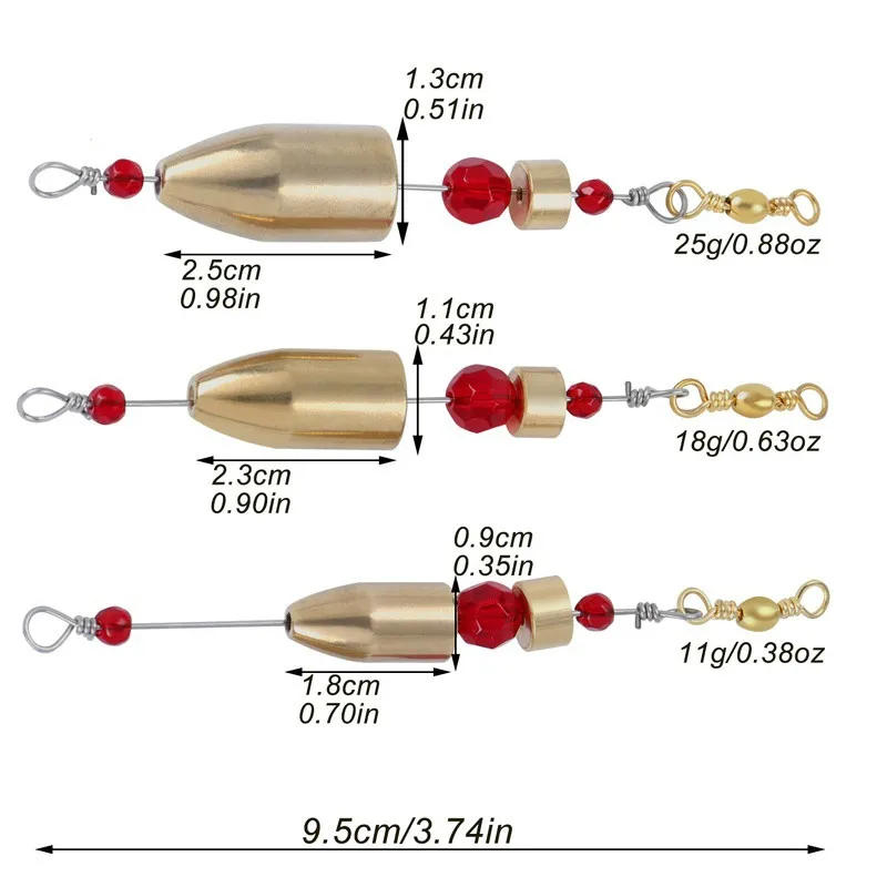 Fishing Carolina Rigs CRR Ready Rigs for Bass Fishing, 5pcs Brass  Pre-Rigged Carolina Rigs with Bullet Sinker Weights Freshwater Saltwater  Fishing