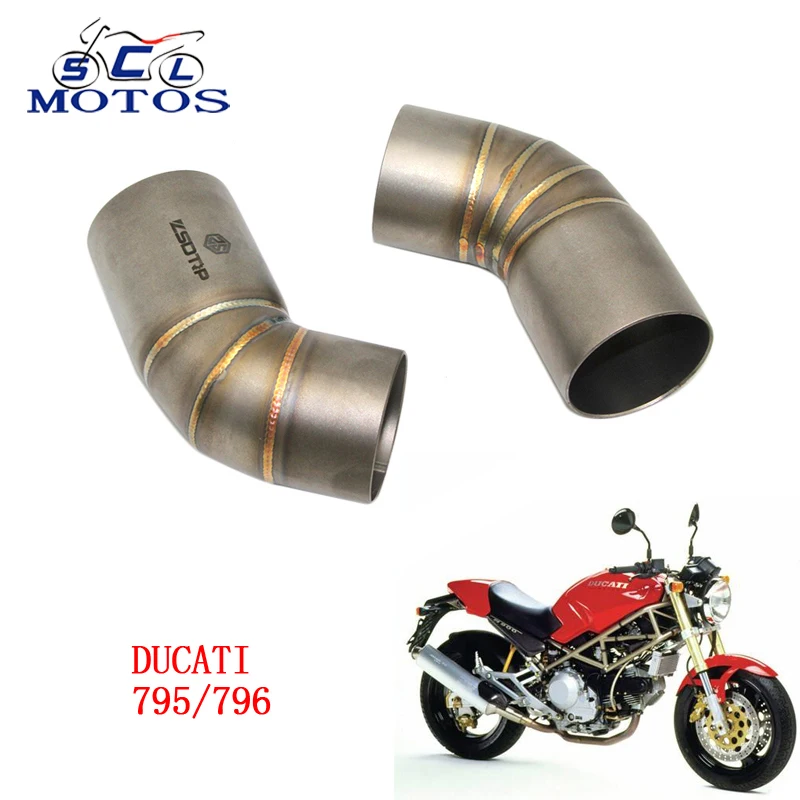 Sclmoto средний глушитель выхлопной трубы для мотоцикла DUCATI 696 2008 2014 796/795 2010 с