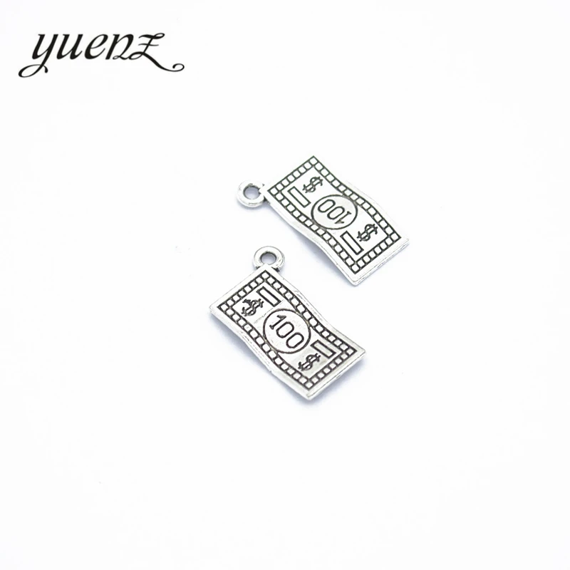 YuenZ 15 шт. salloy металл античный серебряный цвет доллар Подвески шармы DIY ювелирные