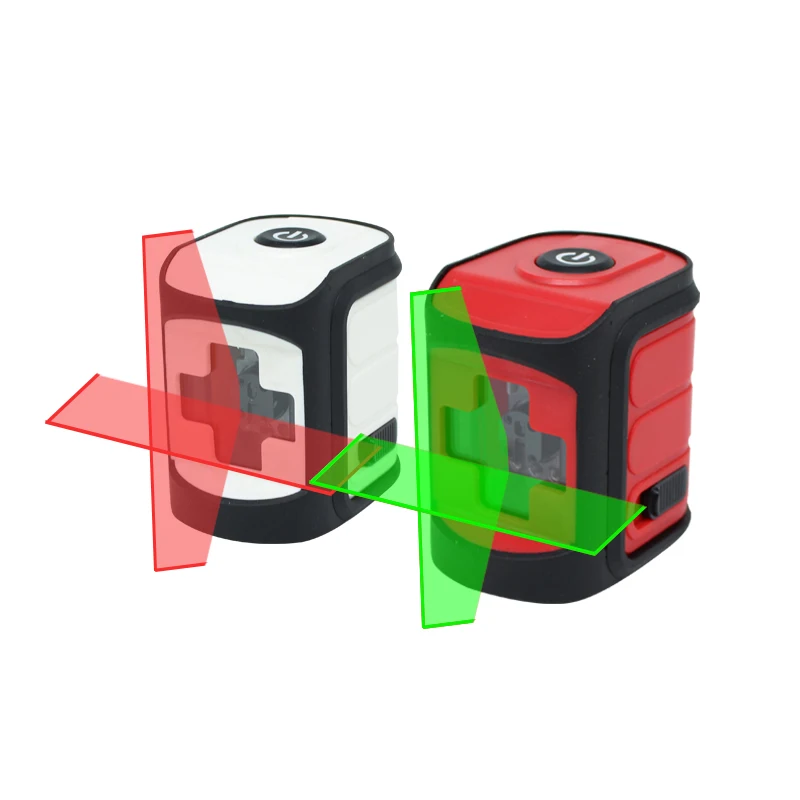 Мини лазер 2 Красные линии лазерный уровень горизонтальный и вертикальный самонивелирующийся 360 перекрестная линия может использоваться с магнитным кронштейном