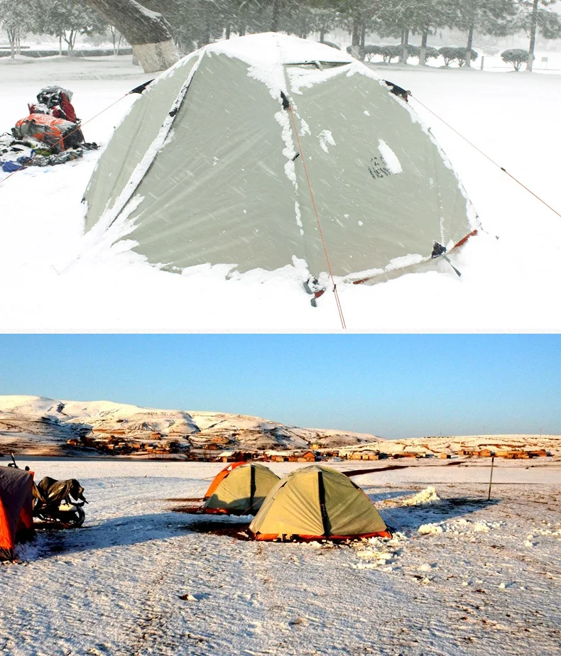 HEWOLF 1-2 человека палатки Открытый Кемпинг 4 сезона Алюминиевая Удочка двойной слой Рыбалка Туризм палатка водонепроницаемый зима