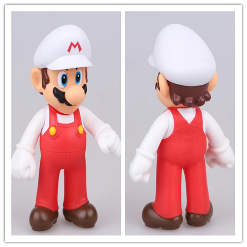 8 15 см Super Mario Bros фигурка модель игрушки Bowser Koopa Yoshi Марио Луиджи гриб Персик ПВХ