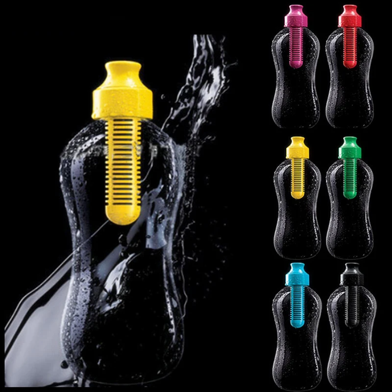 

550ML Hydration Water Bottle Filter Bottle Outdoor Hiking Gym Carbon Filtered Drinking Water Bottle Home Travelling Accessories