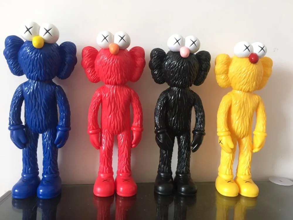 

5colors 30CM Kaws Thailand Bangkok Exhibition Sesame Street Kaws BFF PVC Refinement Doll Toy Collections With Retail Box