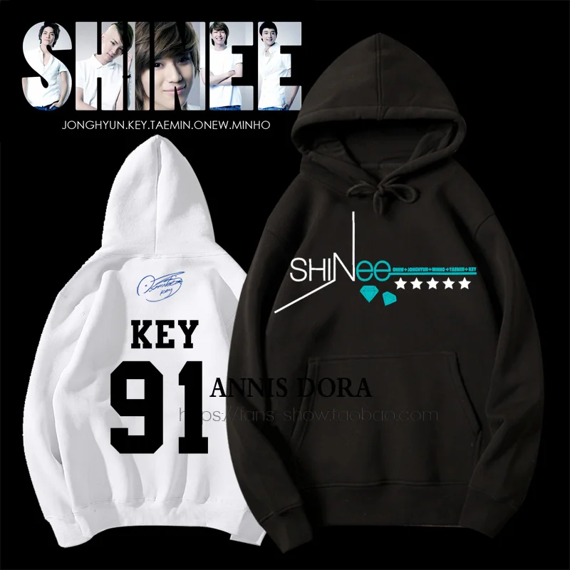 

SHINee Onew MinHo Key JongHyun TaeEMin Tai Man signature name number hoodie