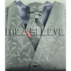Горячая Распродажа сортов цветок листья мода галстук жилет комплект-серый