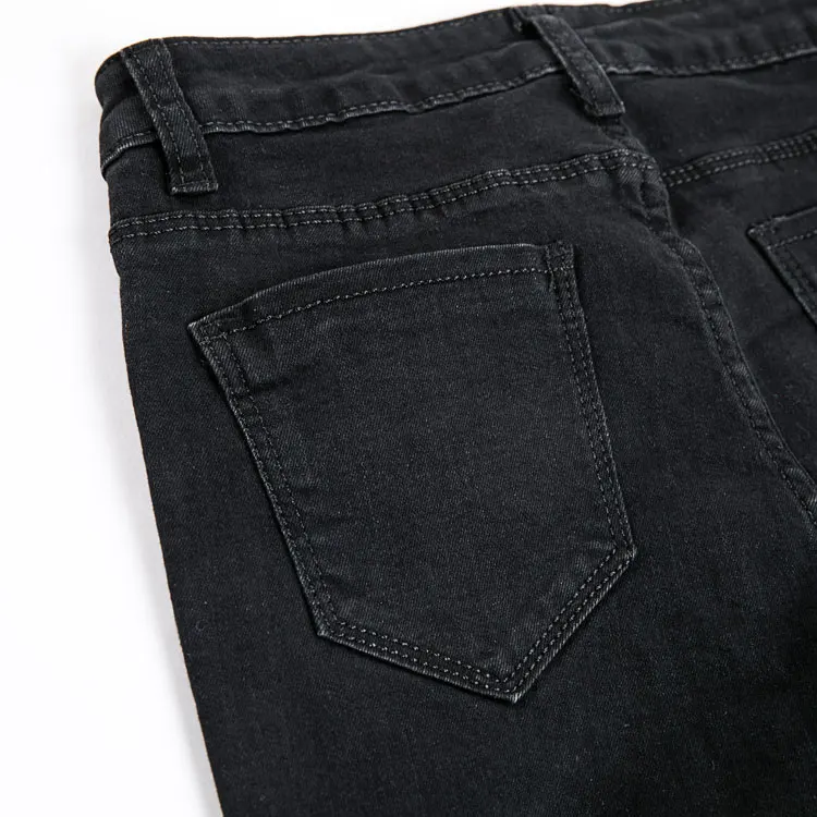 Зимние узкие джинсы-карандаш с высокой талией для женщин, большие размеры, синие и черные эластичные джинсы для мам, женские джинсы, женские брюки и джинсы