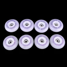 Мигает роликовые коньки колеса ПУ фристайл слалом роликовые коньки Родас яркие Раздвижные коньки колеса тормозной Радуга Цвет 72 мм/76 мм