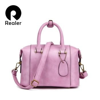 

Realer Women handbags Boston Bag Imitation Leather Bag Women Crossbody Bag Ladies Tote High Quality Designer Women 2020 Fashion