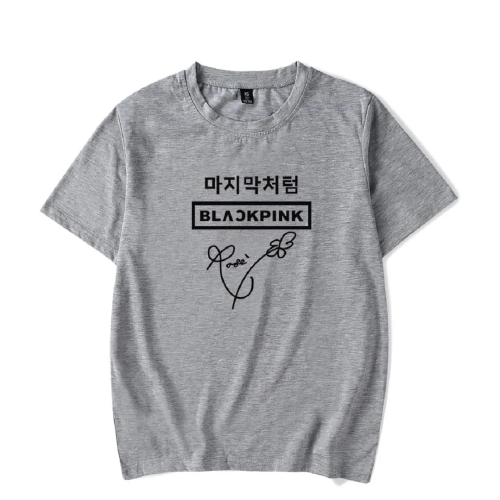 

Trendy Signature Blackpink Girl Fans LOVE Women Tshirt Kpop HOT Summer Cool Cotton Harajuku Vintage Women's T shirt 5Colour Tees