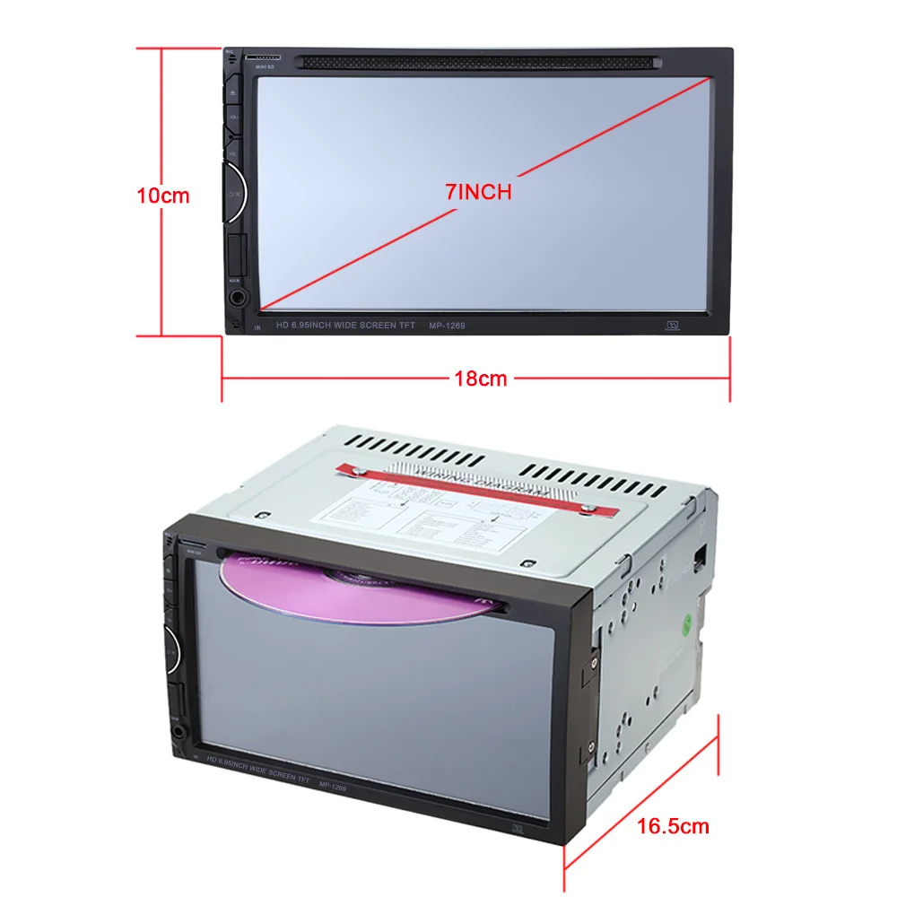 Perfect 7 Inch Screen Double Din Car Radio CD/DVD Player for Golf v BMW e46 Opel Astra h VW Ssangyong Actyon car 3