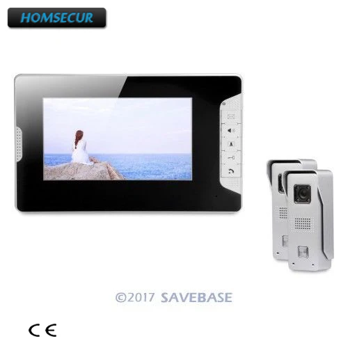 

HOMSECUR Russia Local Delivery 7inch Wired Video Door Intercom System with Intra-monitor Audio Interaction