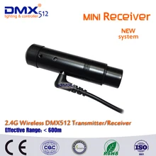 Free shipping New system 1 pc black MINI Wireless DMX512 Receiver, signal stability led dmx controller disco lights dmx