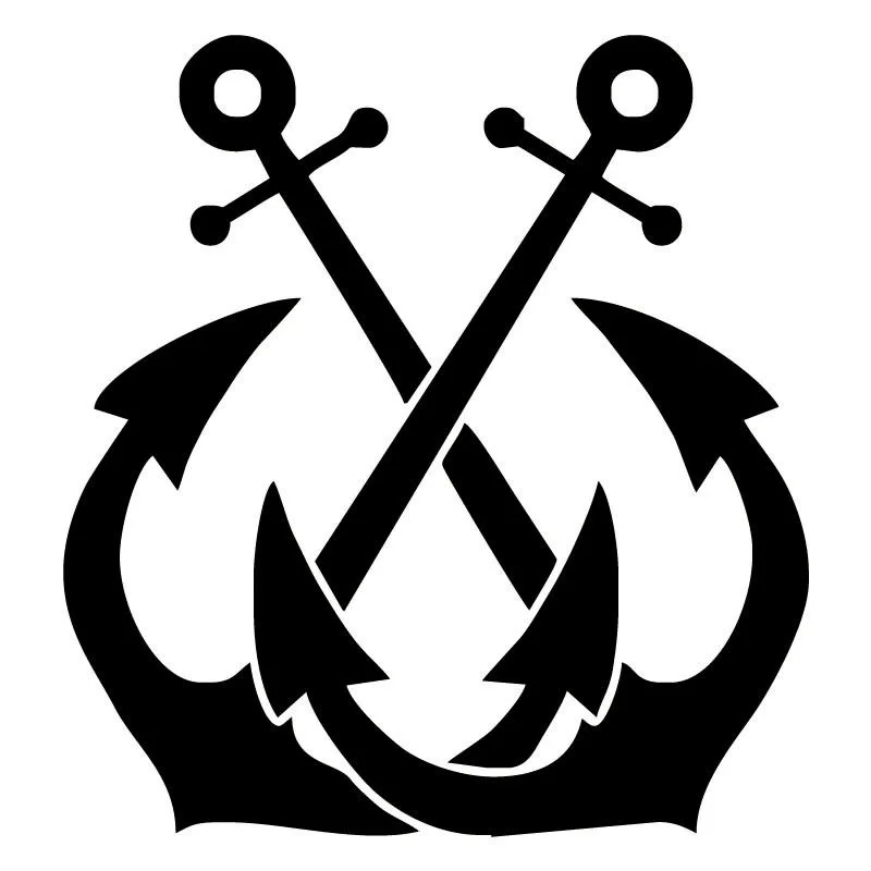 13cm139cm two cross anchors vinyl stickers car accessories decals