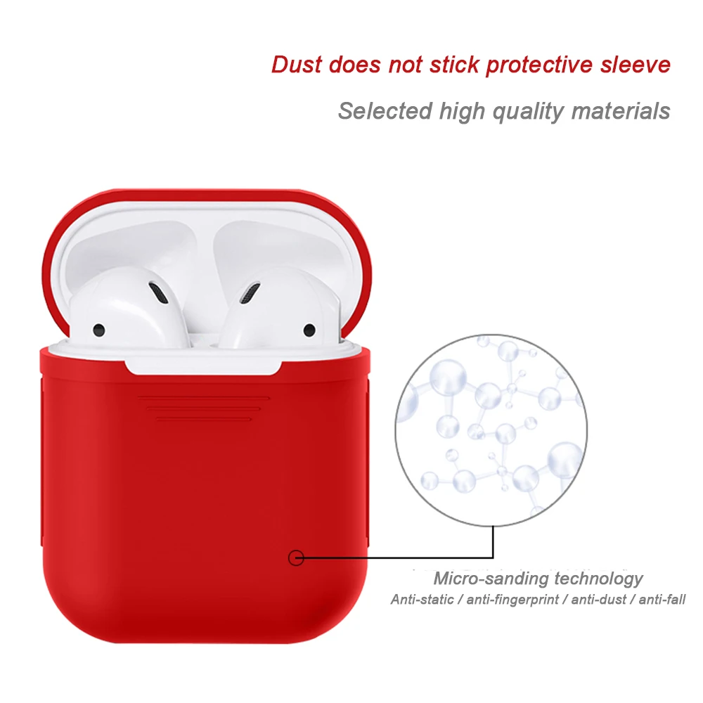 Силиконовый чехол для беспроводных Bluetooth наушников AirPods из ТПУ Apple Air Pods защитный
