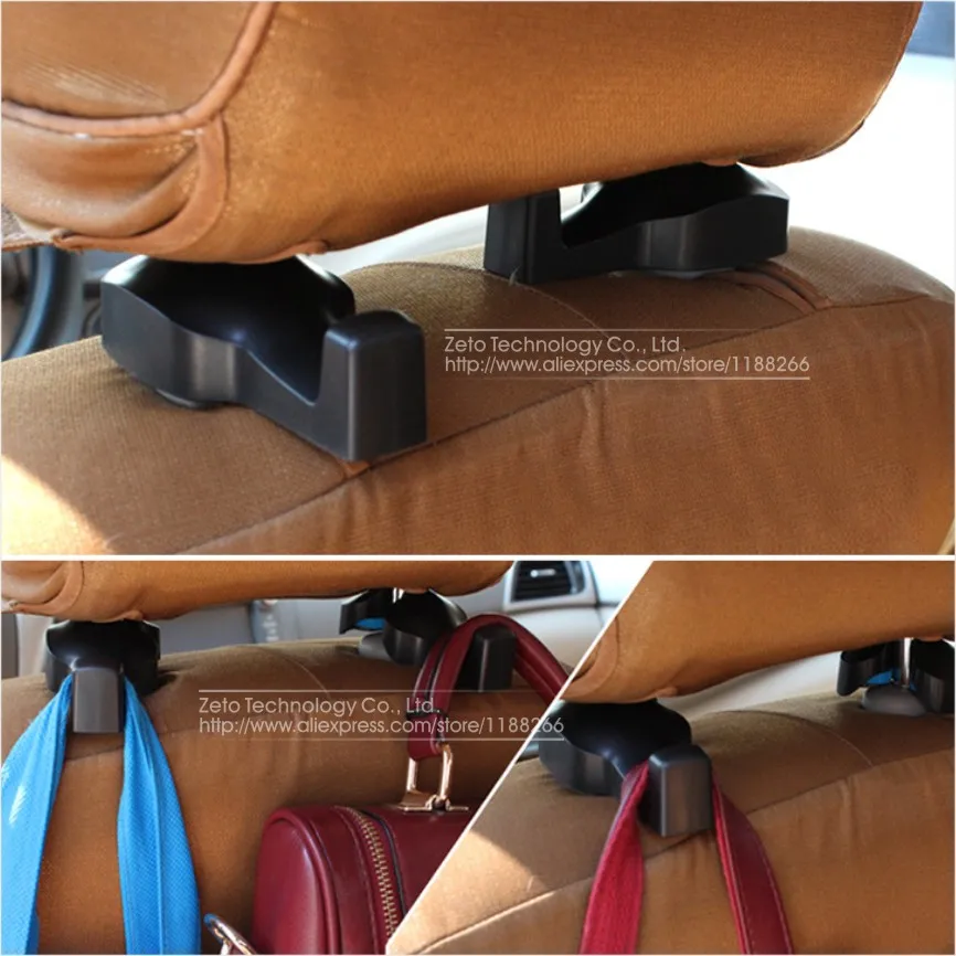 2pcs/lot New Vehicle Auto Car Accessories Seat Bag Hook Hanger Holder Organizer Coat Hanger Clothes Jackets Suits Holder