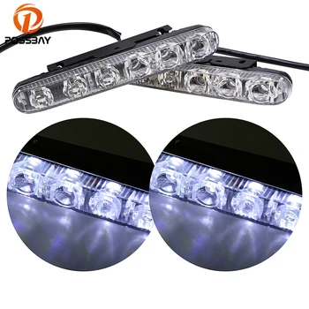 

POSSBAY LED DRL Daytime Running Lights Work Lamps Car Styling Light Source Waterproof White 9000K Fog Parking Lamp