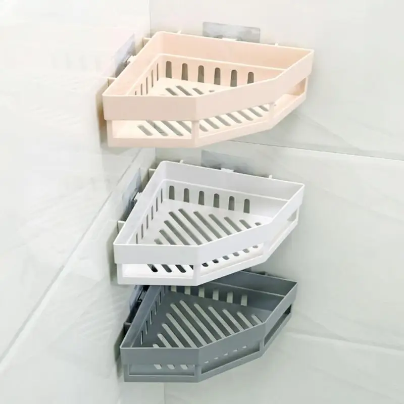 

Multifuntion Triangle Corner Drain Shelf Bathroom Storage Rack Container Organizer Kitchen Storage Holder Home Shelving Rack