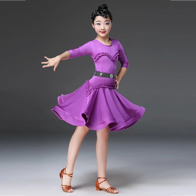 Платье для латинских танцев для девочек; детский танцевальный костюм; платье для ча-ча; детская одежда для латинских танцев; платье для сальсы; платье для латинских танцев; цвет белый